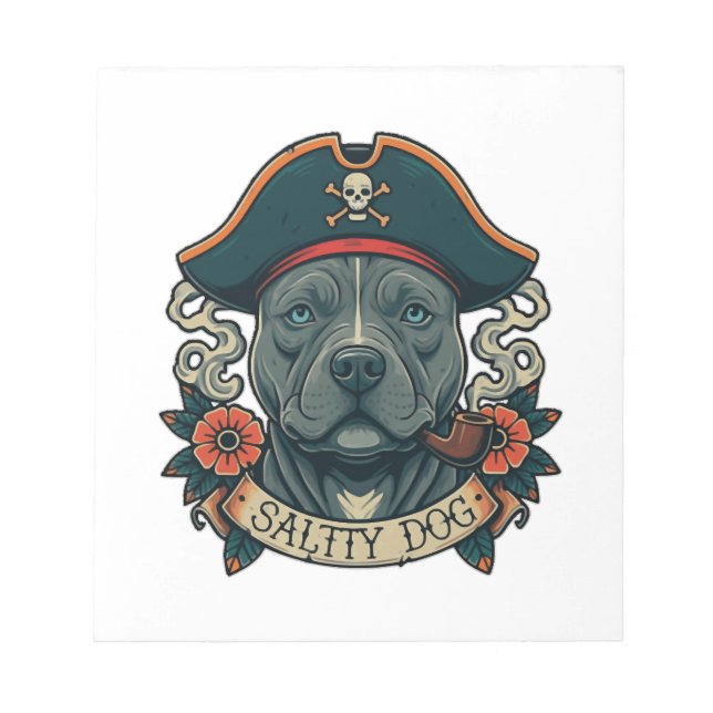 Salty Dog Pitbull Notepad (Front)