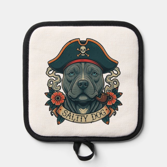 Salty Dog Pitbull Pot Holder (Front)