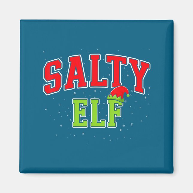 Salty Elf Christmas Family Matching Group Xmas  Magnet (Front)