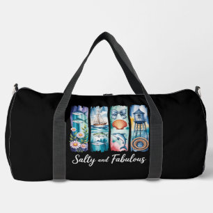 Salty Fabulous Nautical Ocean Elements Life Duffle Bag
