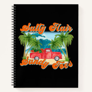 Salty Hair, Sandy Toes Tropical Truck & Beach Notebook