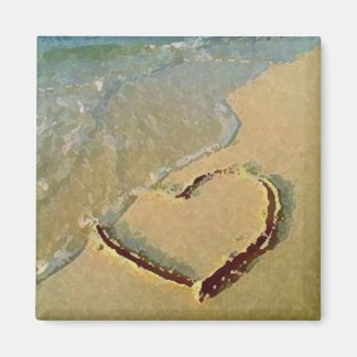 Salty Heart in Sand Magnet
