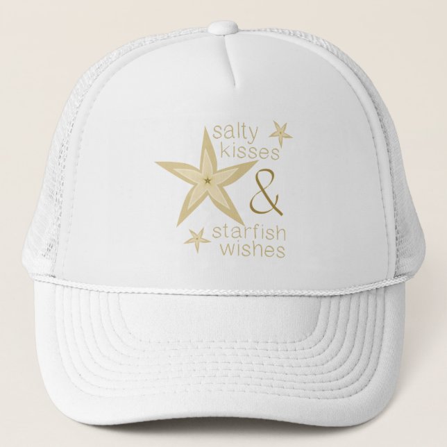 Salty Kisses Starfish Wishes Trucker Hat (Front)