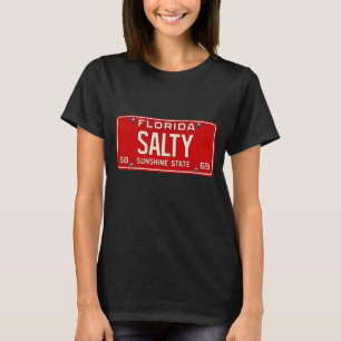 Salty Life 1969   Retro Florida License Plate Surf T-Shirt
