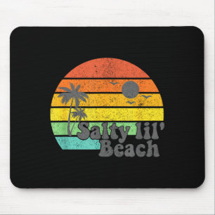 Salty Lil Beach Retro Vacation Funny Summer Quote Mouse Mat