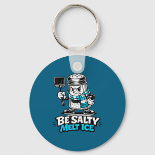 Salty Melt Ice Funny Winter Artwork Key Ring