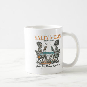Salty Moms Beach Club Summer Vacation Beach Holida Coffee Mug