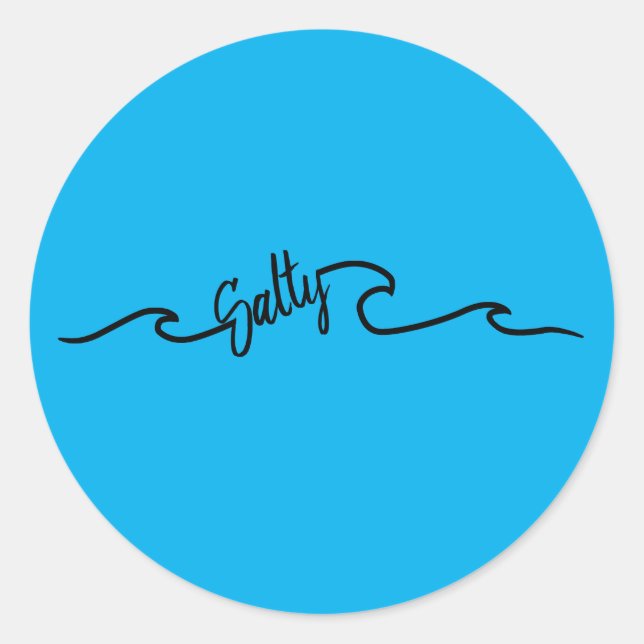 Salty Ocean Wave Sticker (Front)