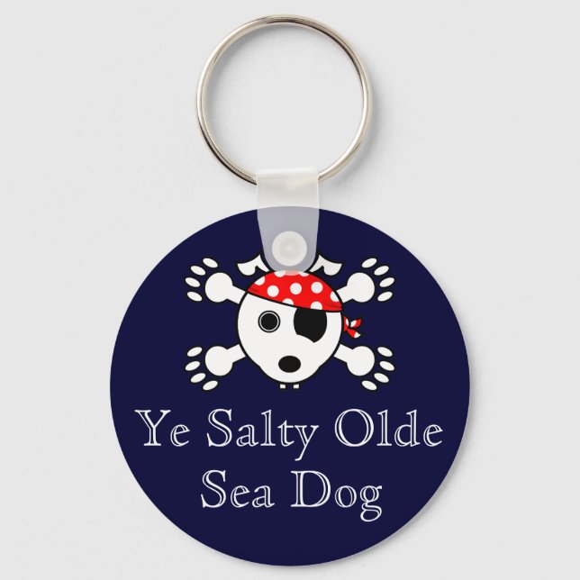 Salty Olde Sea Dog Key Ring (Front)
