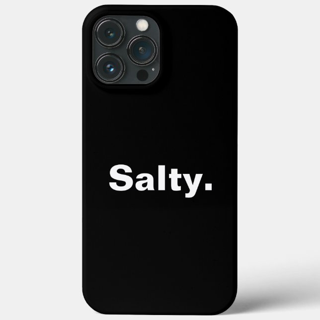 salty one word minimalism design Case-Mate iPhone case (Back)