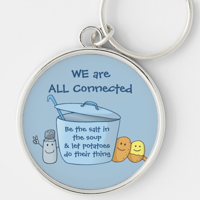 Salty Potato Soup Magnet Keychain (Front)