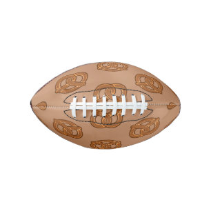 Salty Pretzels Lovers Food Bakers Loop Shape American Football