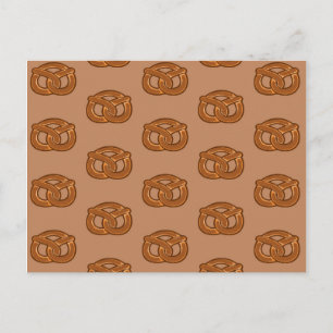 Salty Pretzels Lovers Food Bakers Loop Shape Postcard