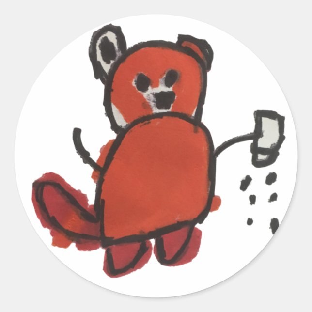 Salty Red Panda Sticker (Front)