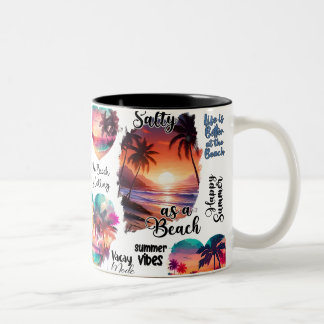 Salty Sandy Happy Tropical Sunset Coffee Mug