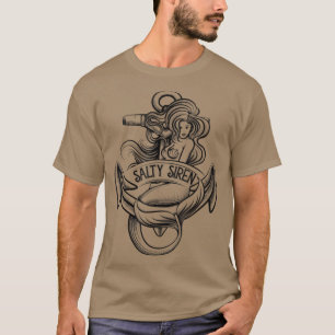 Salty Siren Girls Trip Cruise Mermaid Nautical T-Shirt