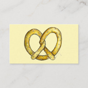 Salty Soft Pretzel NYC Foodie Food Writer Chef Business Card