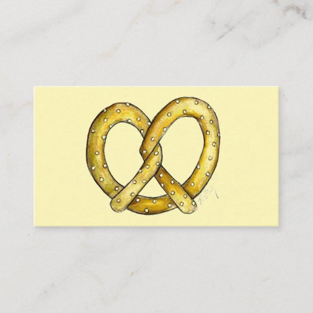 Salty Soft Pretzel NYC Foodie Food Writer Chef Business Card (Front)