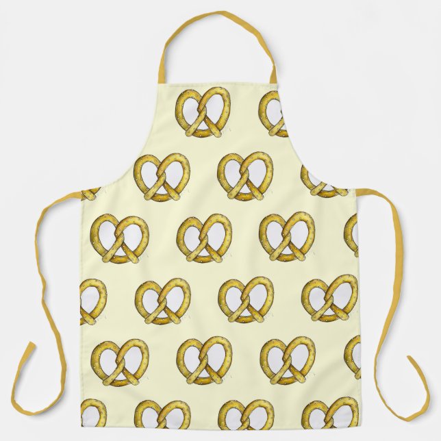Salty Soft Pretzel Snack Food NYC Street Vendor Apron (Front)