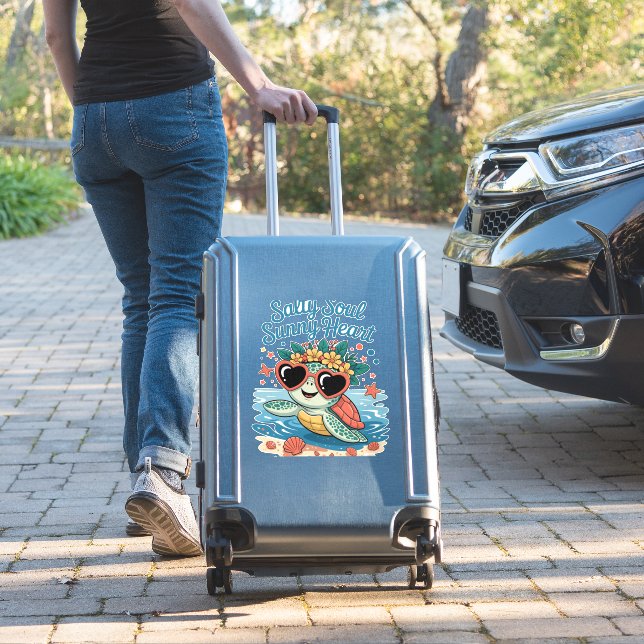 Salty Soul Sunny Heart Turtle Summer (Suitcase Insitu)