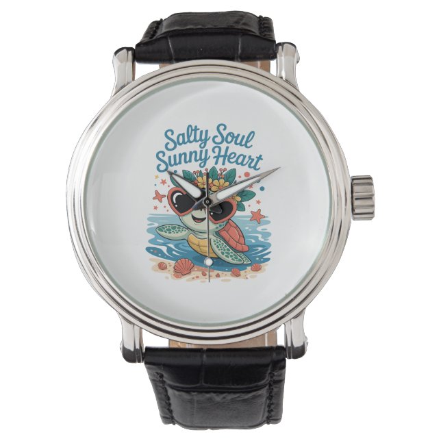 Salty Soul Sunny Heart Turtle Summer Watch (Front)