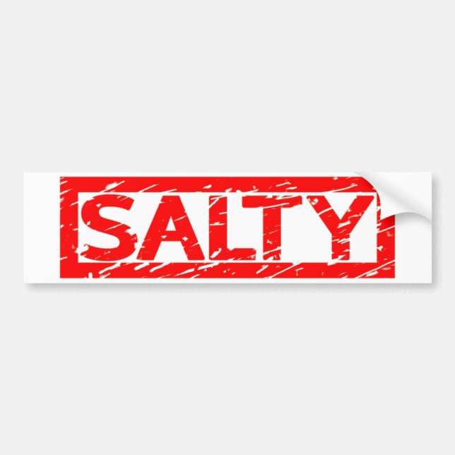 Salty Stamp Bumper Sticker (Front)