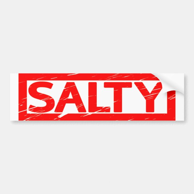 Salty Stamp Bumper Sticker (Front)