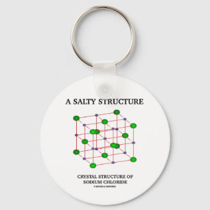 Salty Structure Crystal Structure Sodium Chloride Key Ring