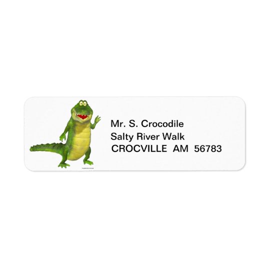 Salty the Crocodile Return Address Labels