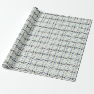Salty Watercolor Pastel Colors On Cloud White Wrapping Paper