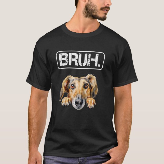 Saluki Bruh Funny Dog Lover T-Shirt (Front)