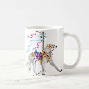 Saluki Carousel White Coffee Mug