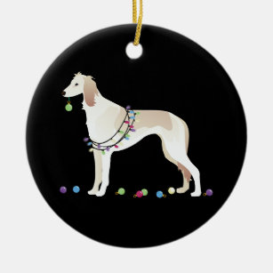 saluki christmas ornament