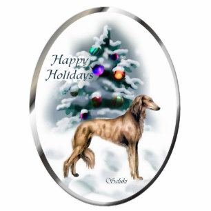 Saluki Christmas Gifts Ornament Photo Sculpture Decoration