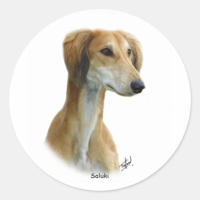 Saluki Classic Round Sticker (Front)