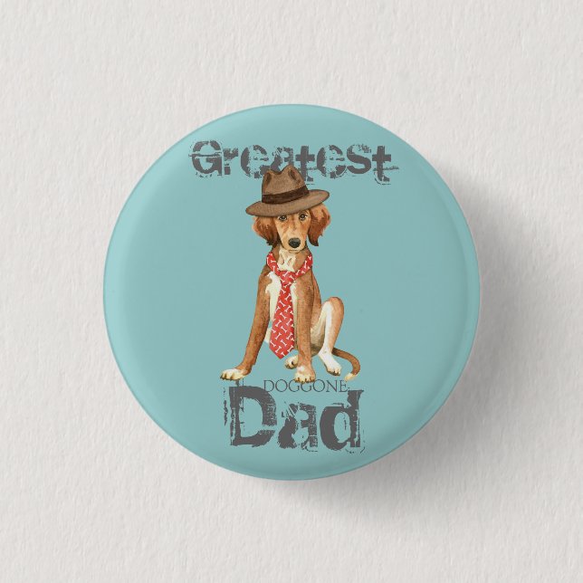Saluki Dad 3 Cm Round Badge (Front)