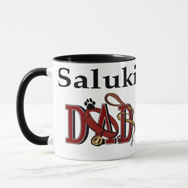 Saluki Dad Gifts Mug (Left)
