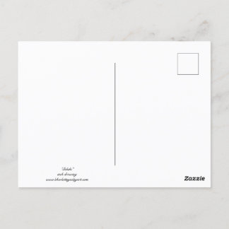 Saluki Dog Art Ink Drawing Postcard