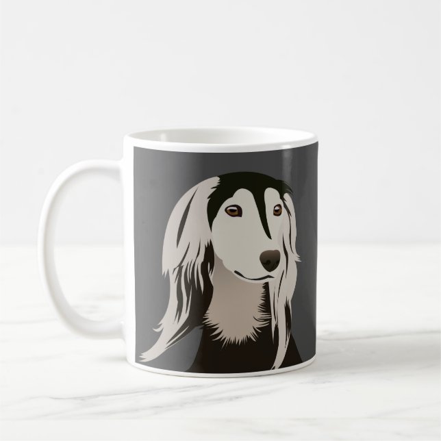 Saluki Dog Coffee Mug (Left)