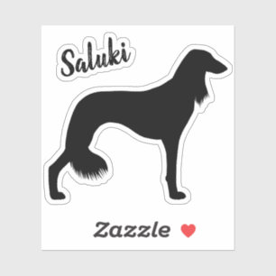 Saluki Dog Silhouette Vinyl Sticker