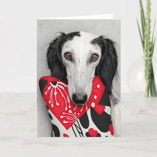 Saluki Dog Valentine Card
