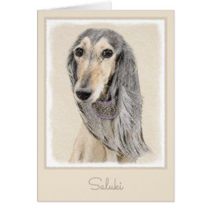 Saluki (Fawn) Painting - Cute Original Dog Art