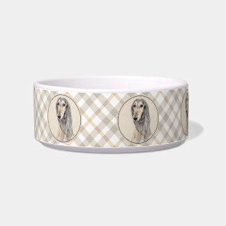 Saluki (Fawn) Painting - Cute Original Dog Art Bowl