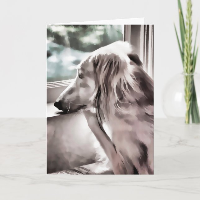 Saluki Greeting Cards (Front)