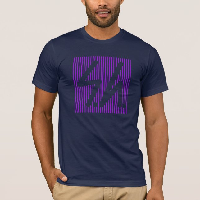 Saluki grey logo reverse purple T-Shirt (Front)