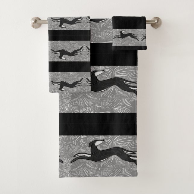 Saluki Greyhound  Bath Towel Set (Insitu)