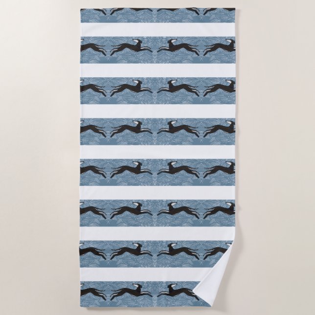 Saluki Greyhound  Beach Towel (Front)