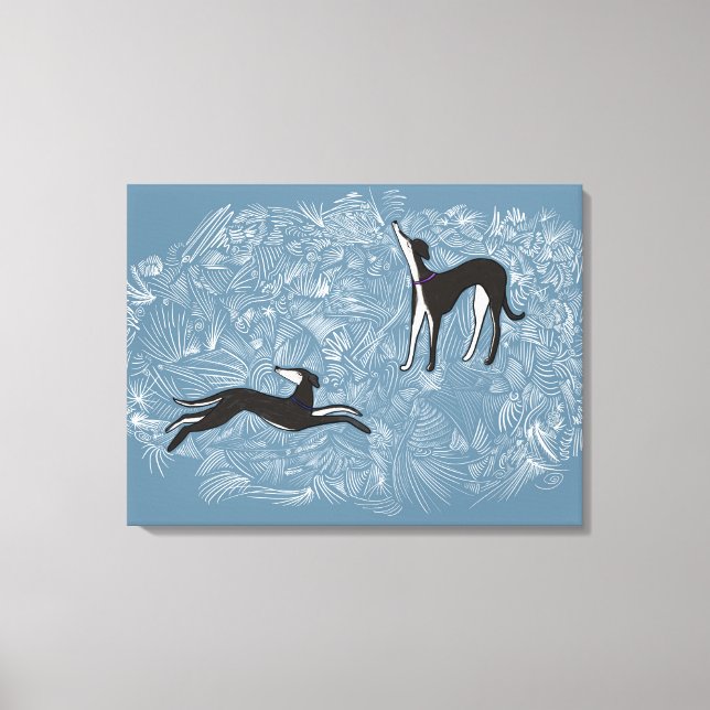 Saluki Greyhound  Canvas Print (Front)
