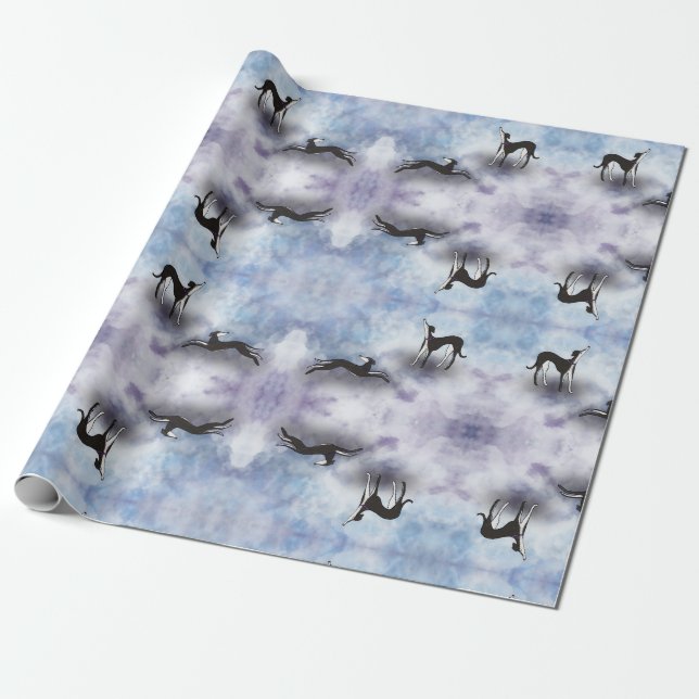 Saluki Greyhound heaven Wrapping Paper (Unrolled)