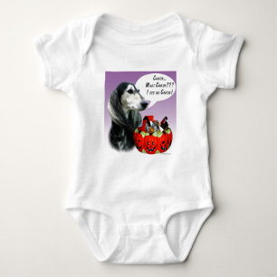 Saluki Halloween Candy Baby Bodysuit